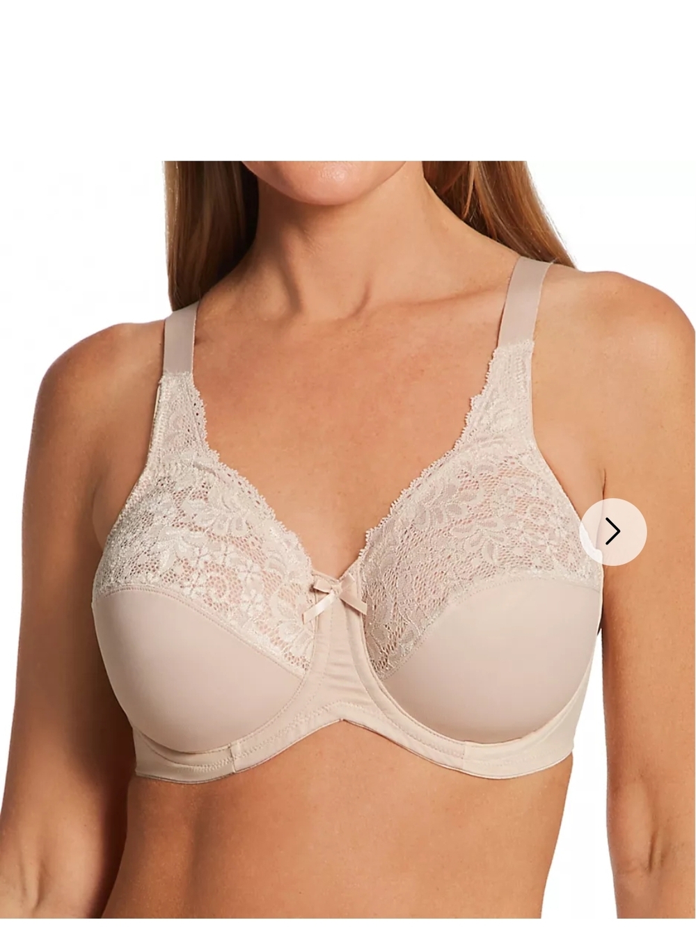 Lily Lace and Smooth Underwire Bra in Nude